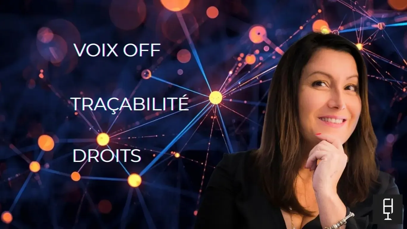 Illustration of voice over traceability and rights