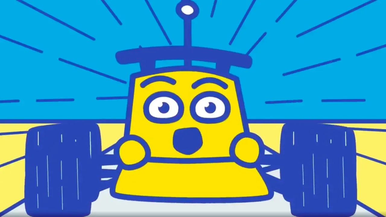 Voiture animée du film éducatif de Régie Service 13